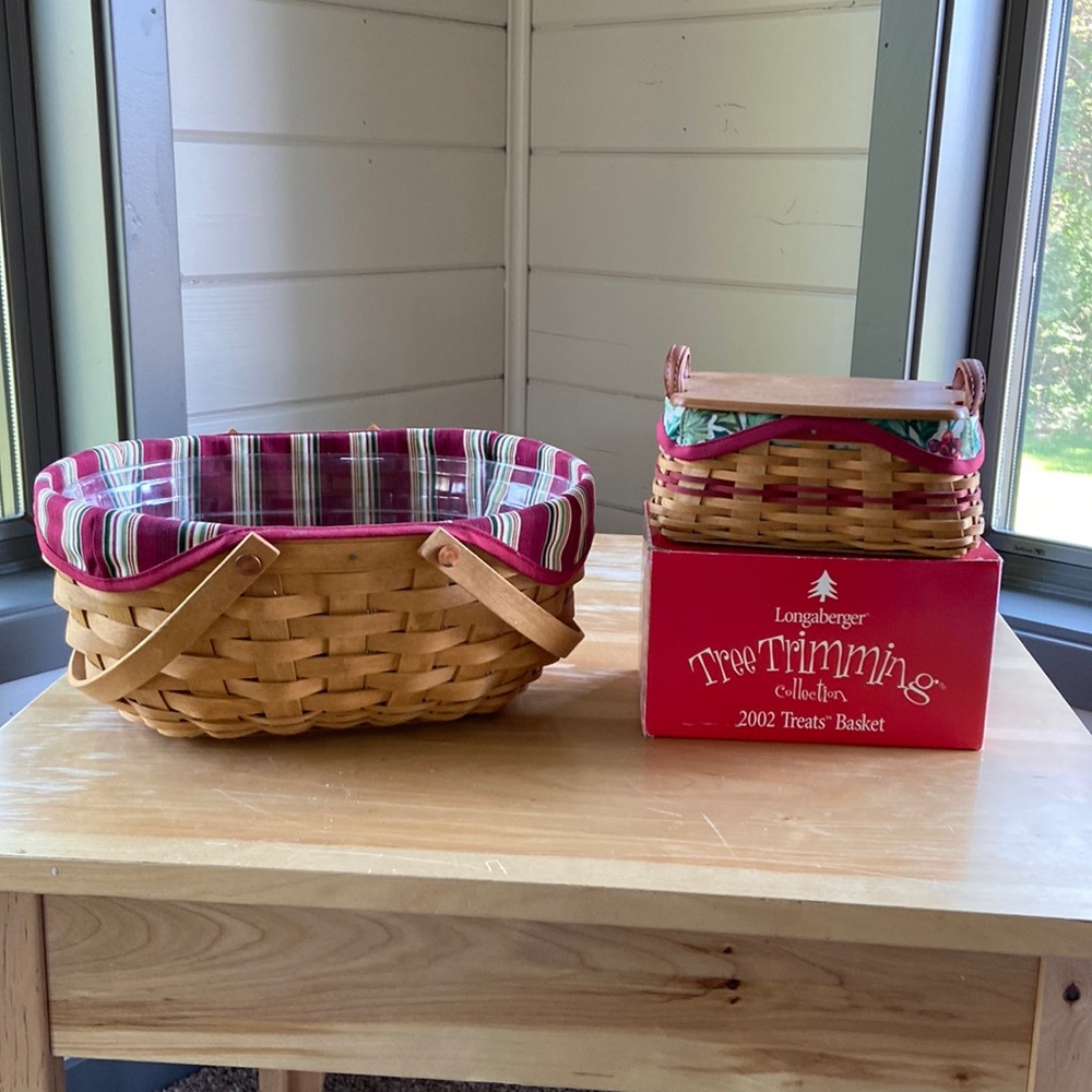 2- Holiday Christmas longaberger baskets